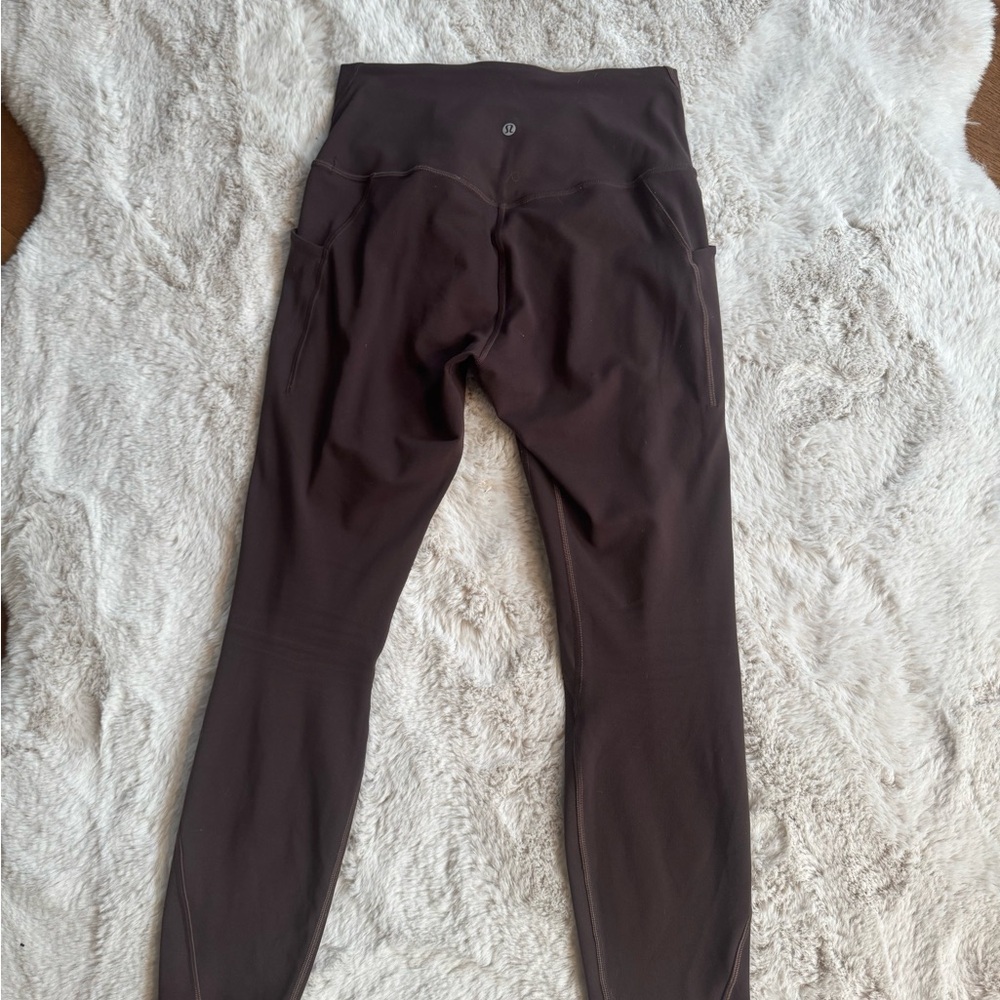 Lululemon Align HR 25" Brown Leggings In Espresso Size 10 - Picture 1 of 3